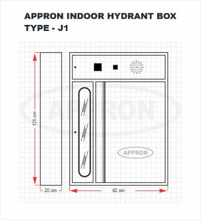APPRON Indoor Hydrant Box Type J1 Drawing